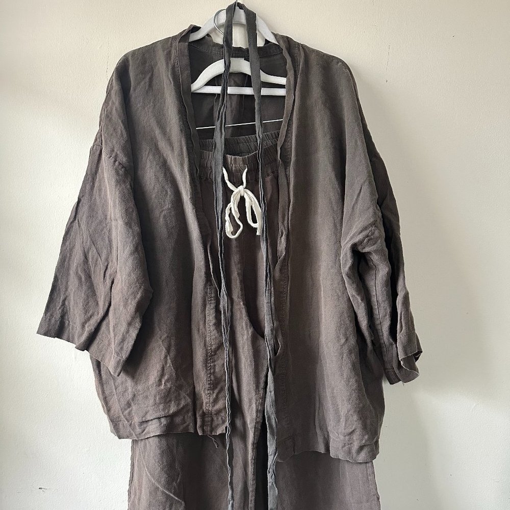Deiji Studios The 01 Set (TOP ONLY) in Washed Black M/L